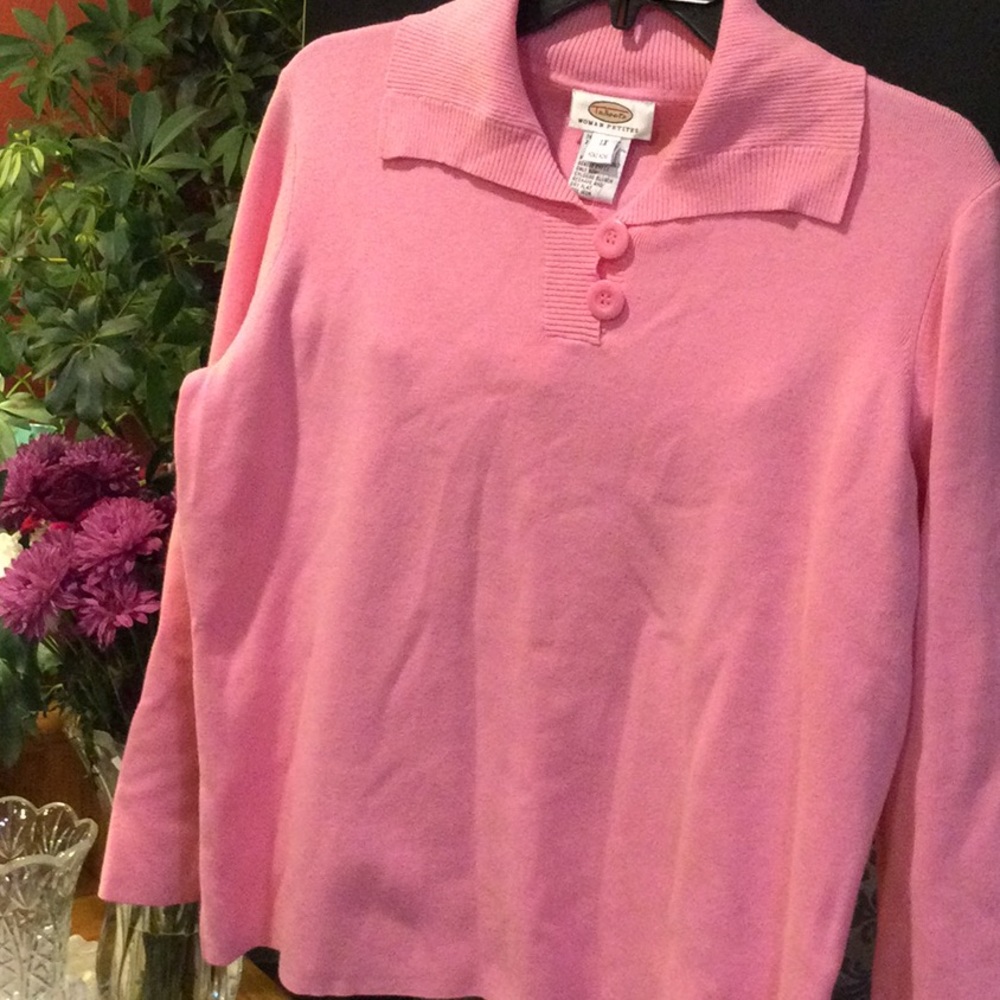 Talbots soft peach color blouse